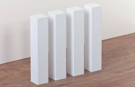 ROHOVY HRANOLCEK BIELY FOLIOVANY 20x20x125MM - 4 KS